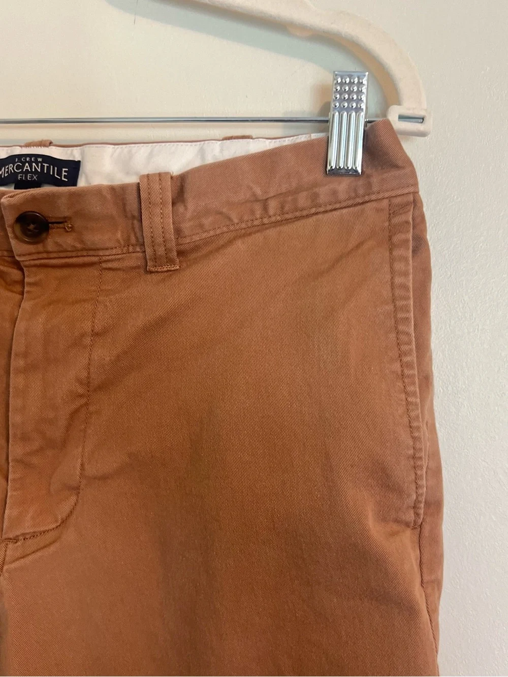 J. Crew Men's Rust Brown Flat Front Chino Shorts